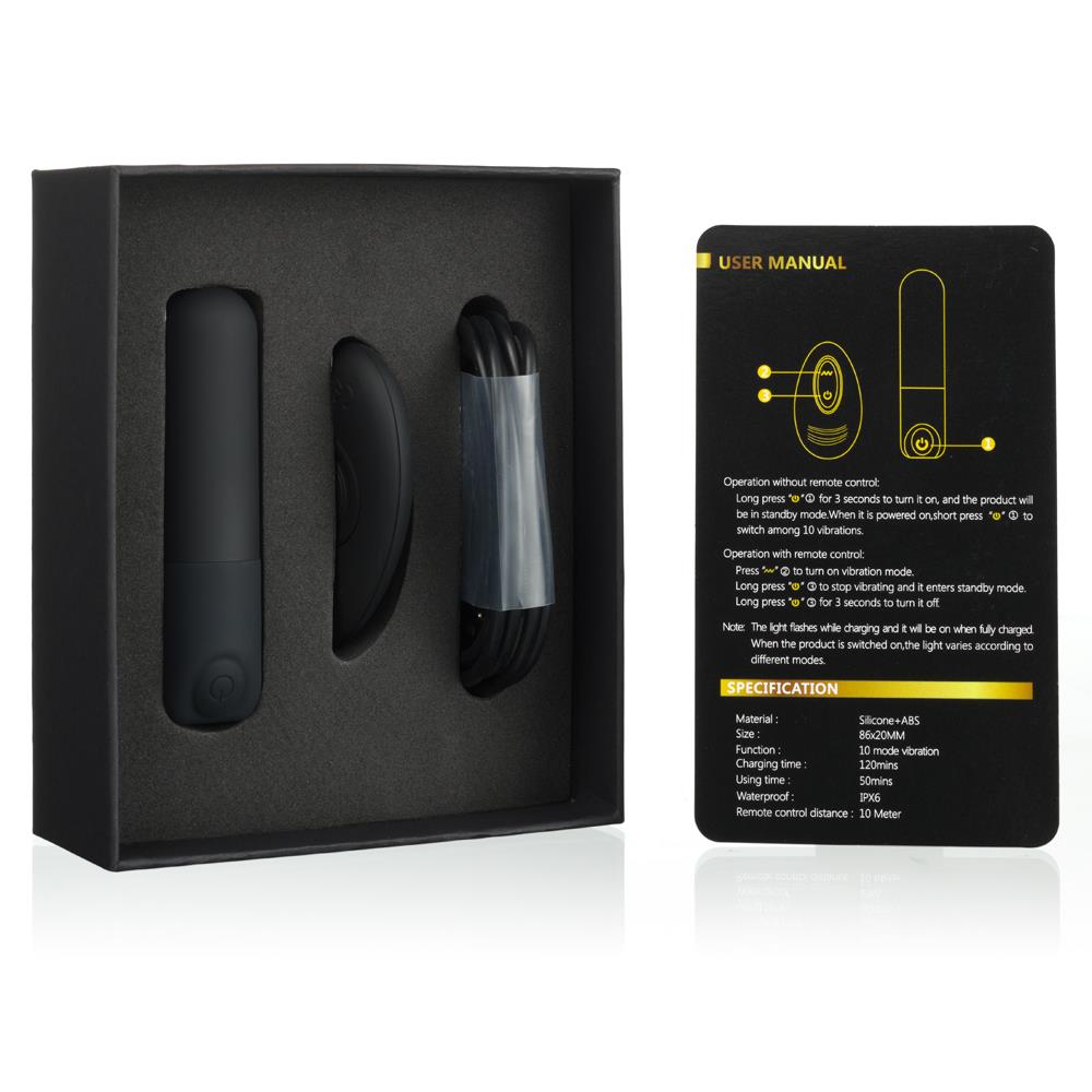 Mini vibratore Pulse 10 funzioni – con telecomando, ricaricabile | INTY Toys