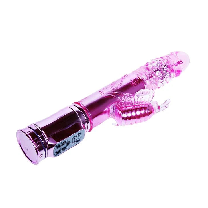 Vibratore rabbit Throbbing Butterfly 5 funzioni – ricaricabile, rosa | Baile
