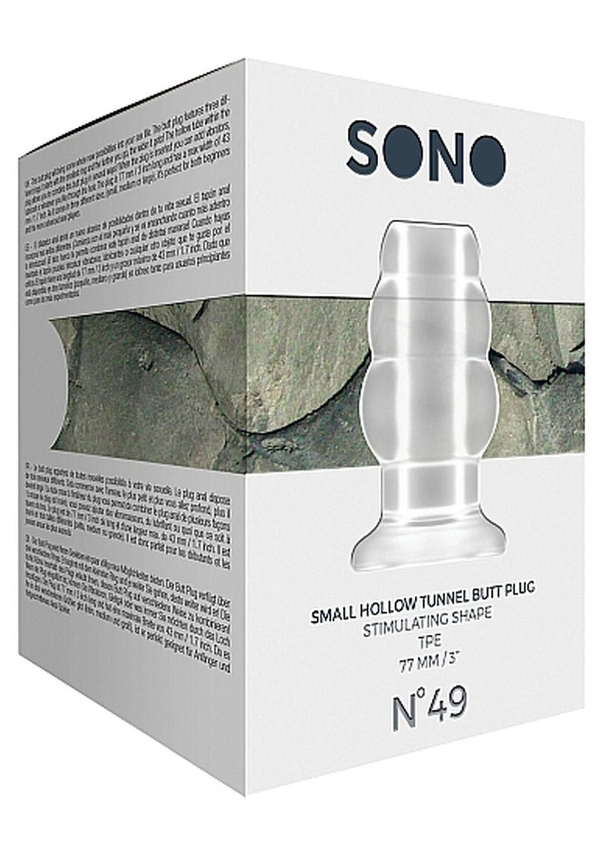 Analplug No.49 Hollow Tunnel 7.7 cm – transparent | Sono