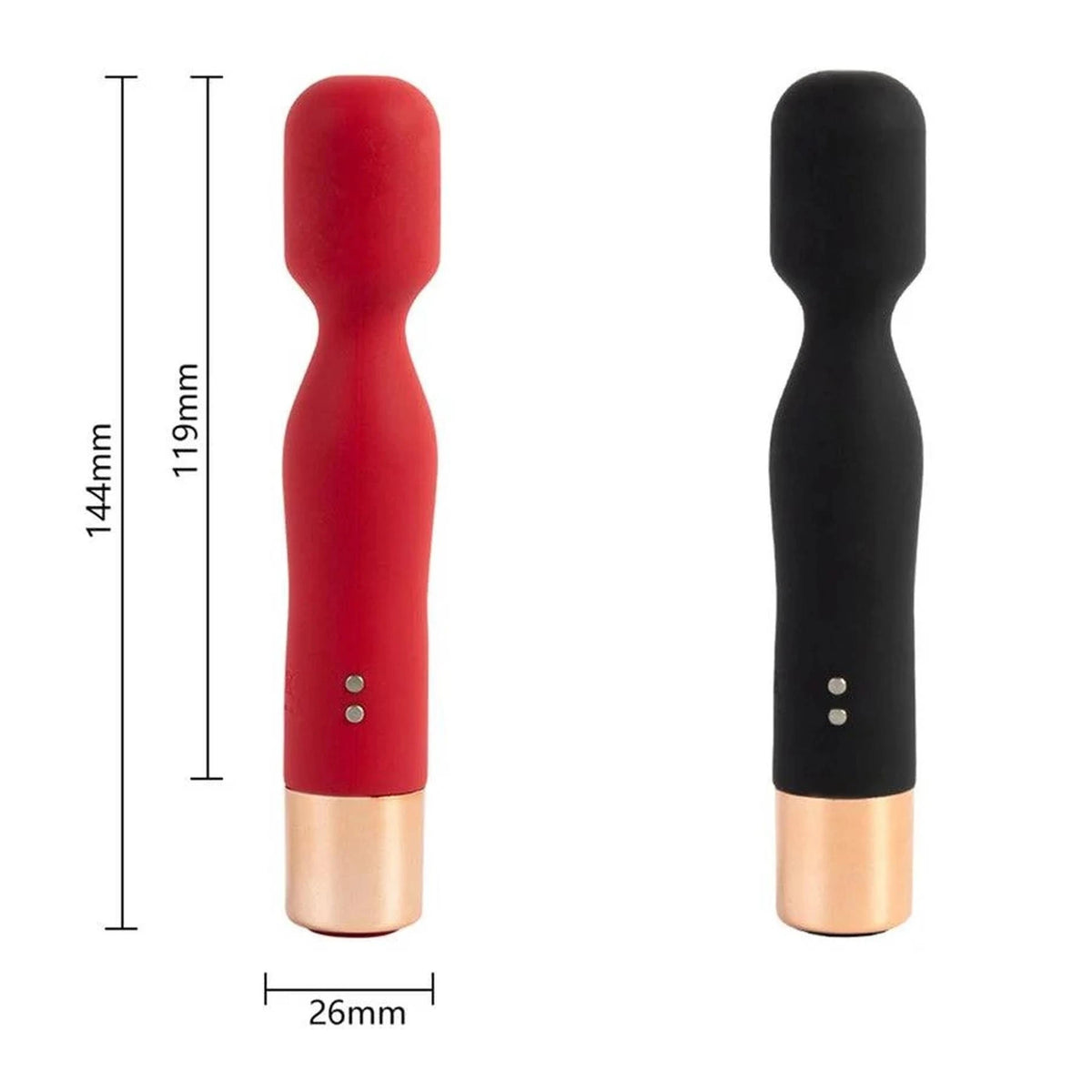 Masajeador wand 7 funciones – recargable, rojo | Favorites