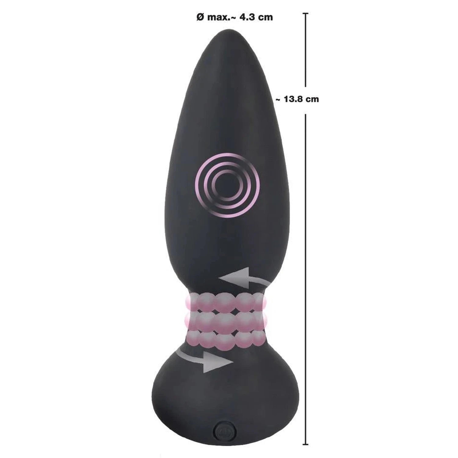Remote controlled rotating & vibrating plug