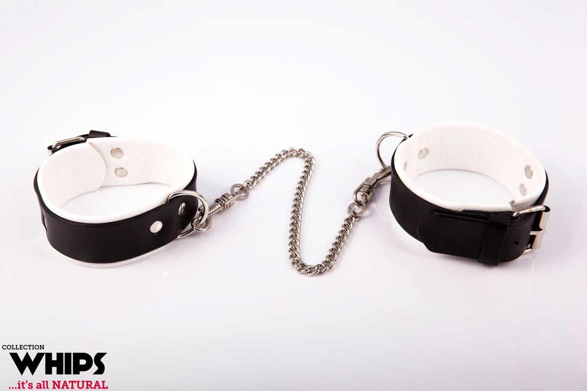 Algemas nogi białe – preta | Whips Collection