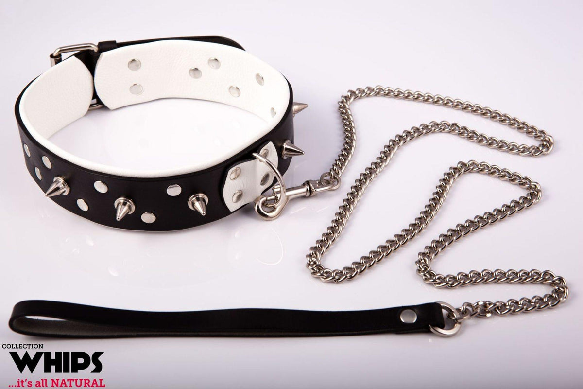 Costrizione bondage ze smyczą biała | Whips Collection