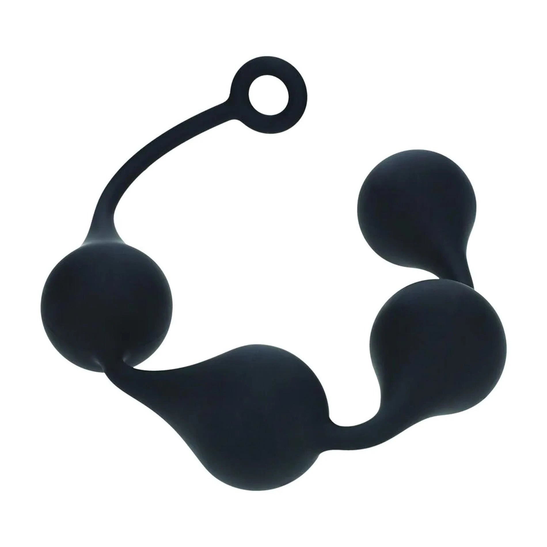 Billes anales en silicone Waterdrop - XL - 50mm - Noir
