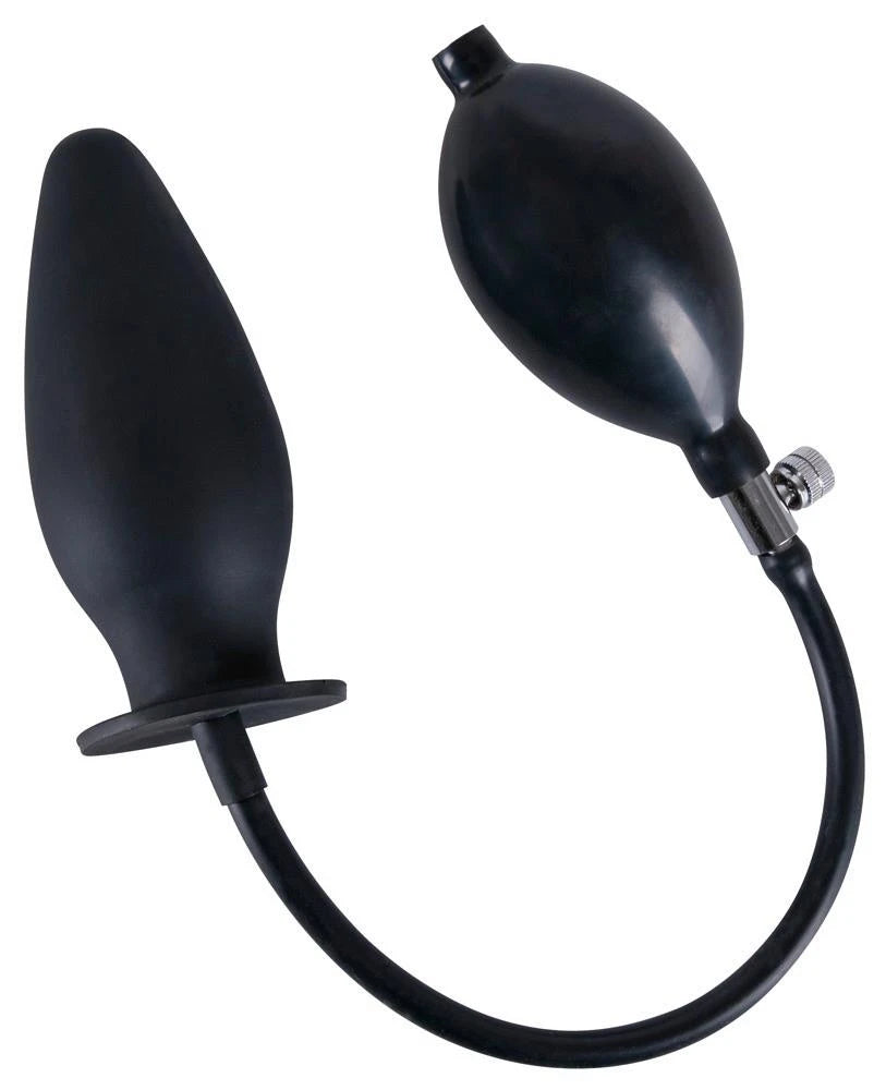 Butt plug trueBlack 11.5 cm – inflatable, black