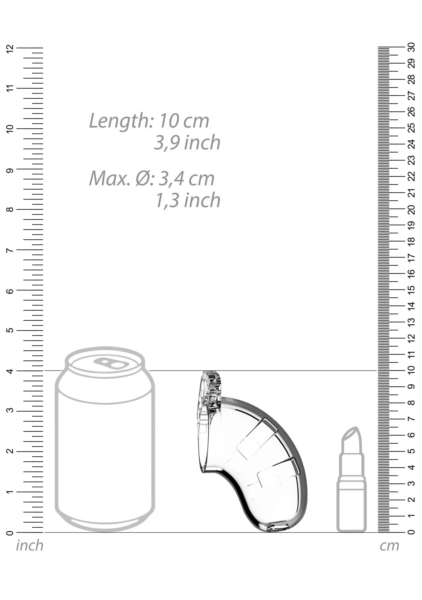 Model 15 Chastity Cock Cage with Urethral Sounding - 3.5 / 9 cm