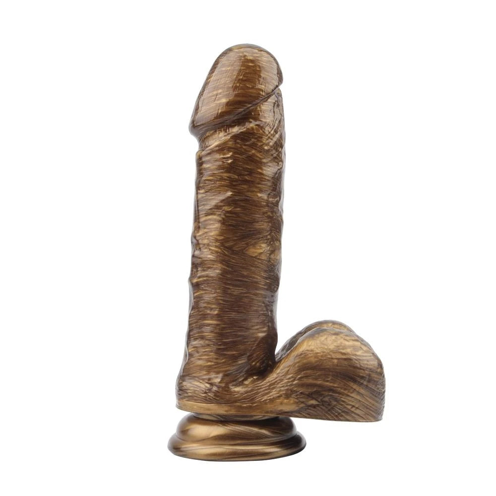 Dildo realistico Ben Dover – con ventosa, oro | DarkMuscle