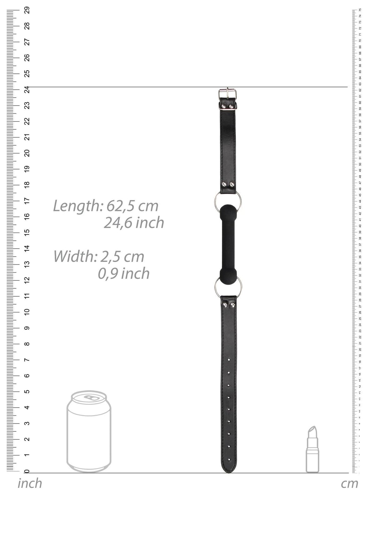 Bavaglio Bit – nero 12.5 cm | Ouch!
