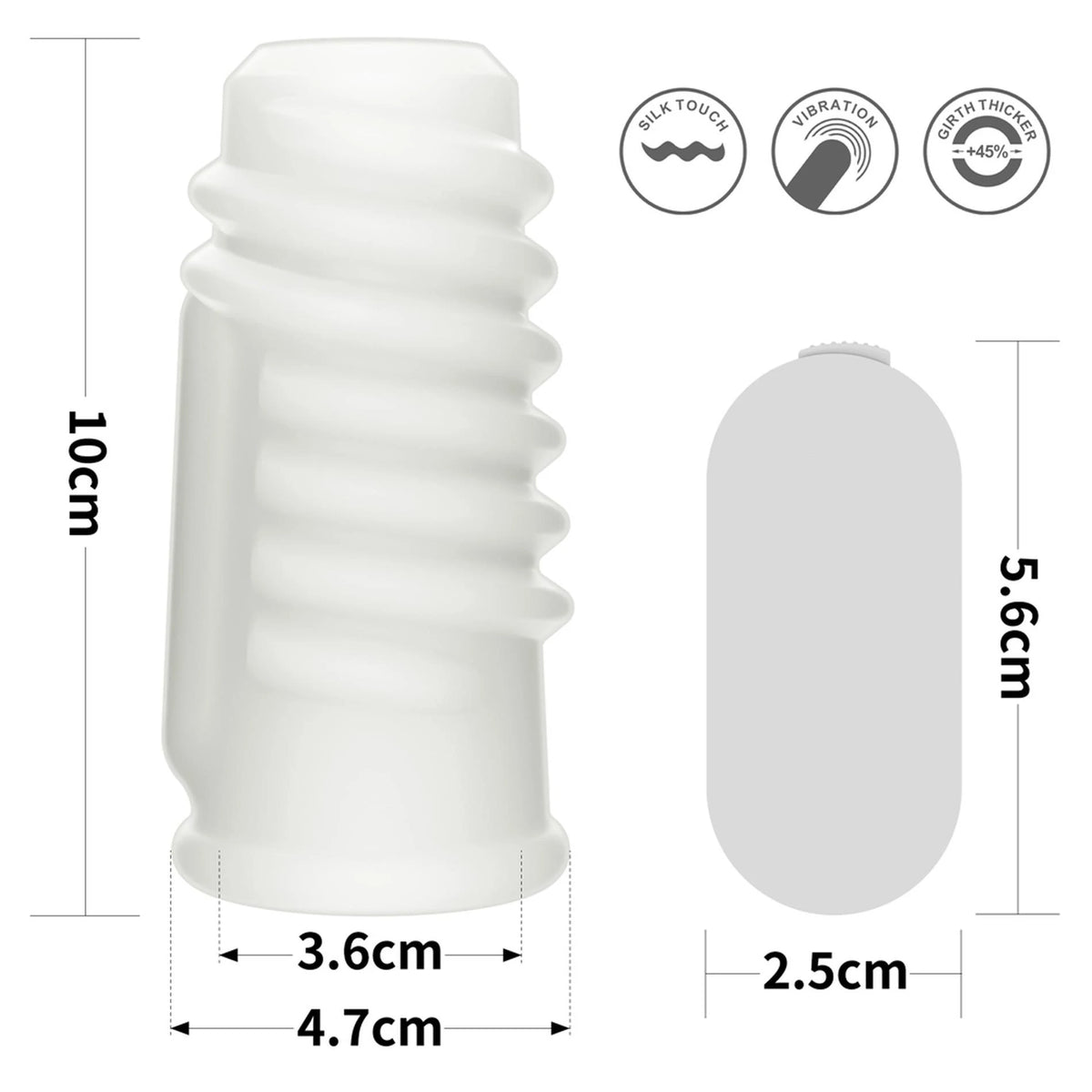 Anello fallico Spiral Knights – vibrante, bianco | Lovetoy