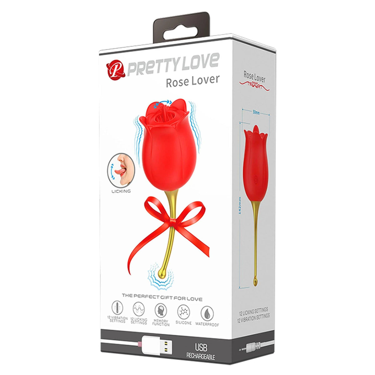 Stimolatore clitorideo licking 12 funzioni – ricaricabile | Pretty Love