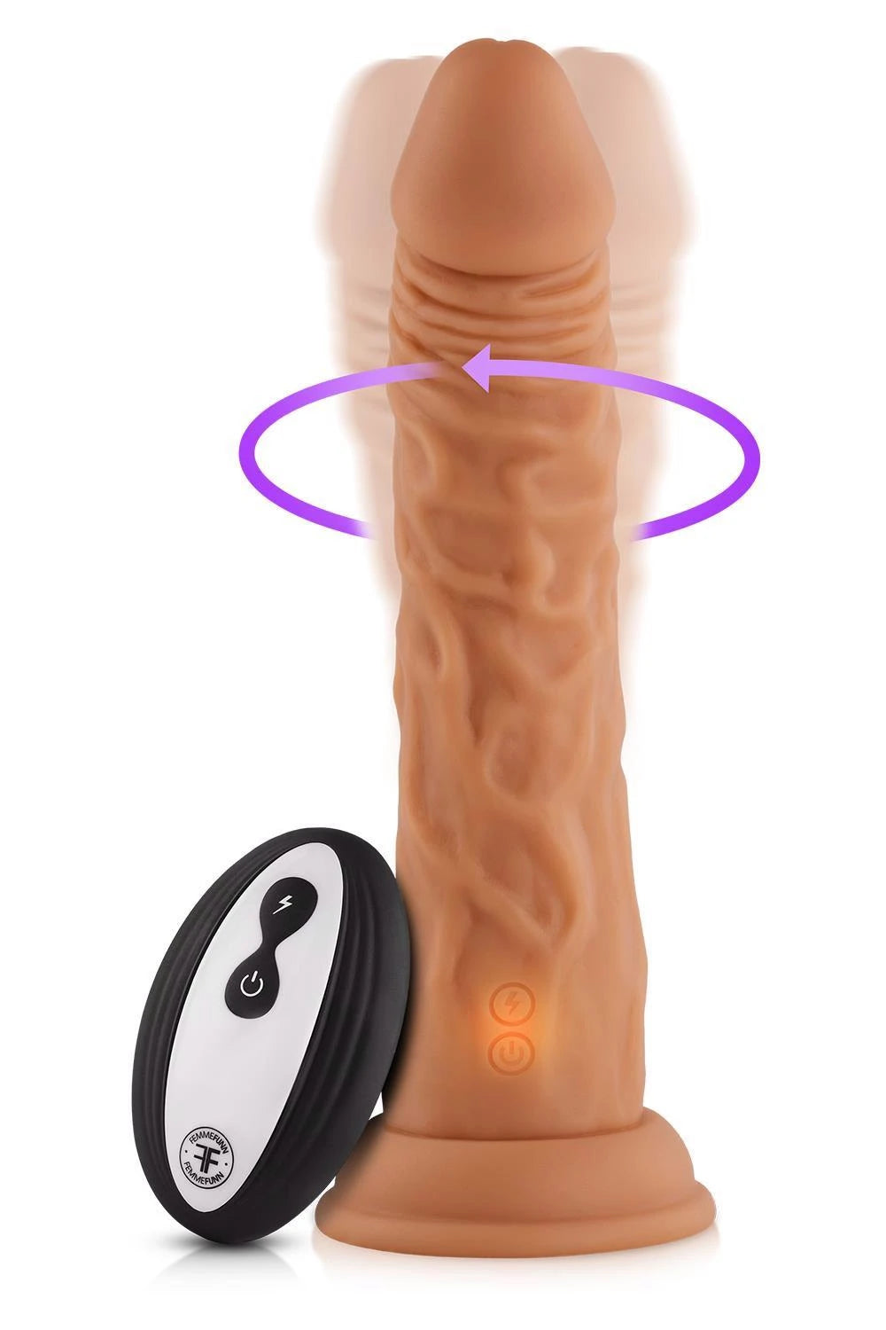 Realistischer Vibrator Turbo Shaft 8 Funktionen – mit Fernbedienung, wiederaufladbar | FemmeFunn
