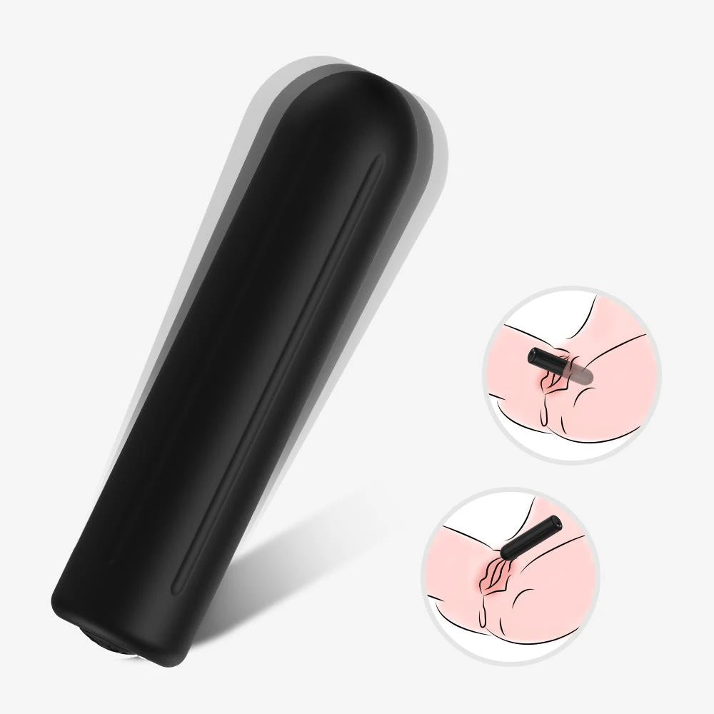 Mini vibratore Rock 9 funzioni – ricaricabile, nero | Favorites