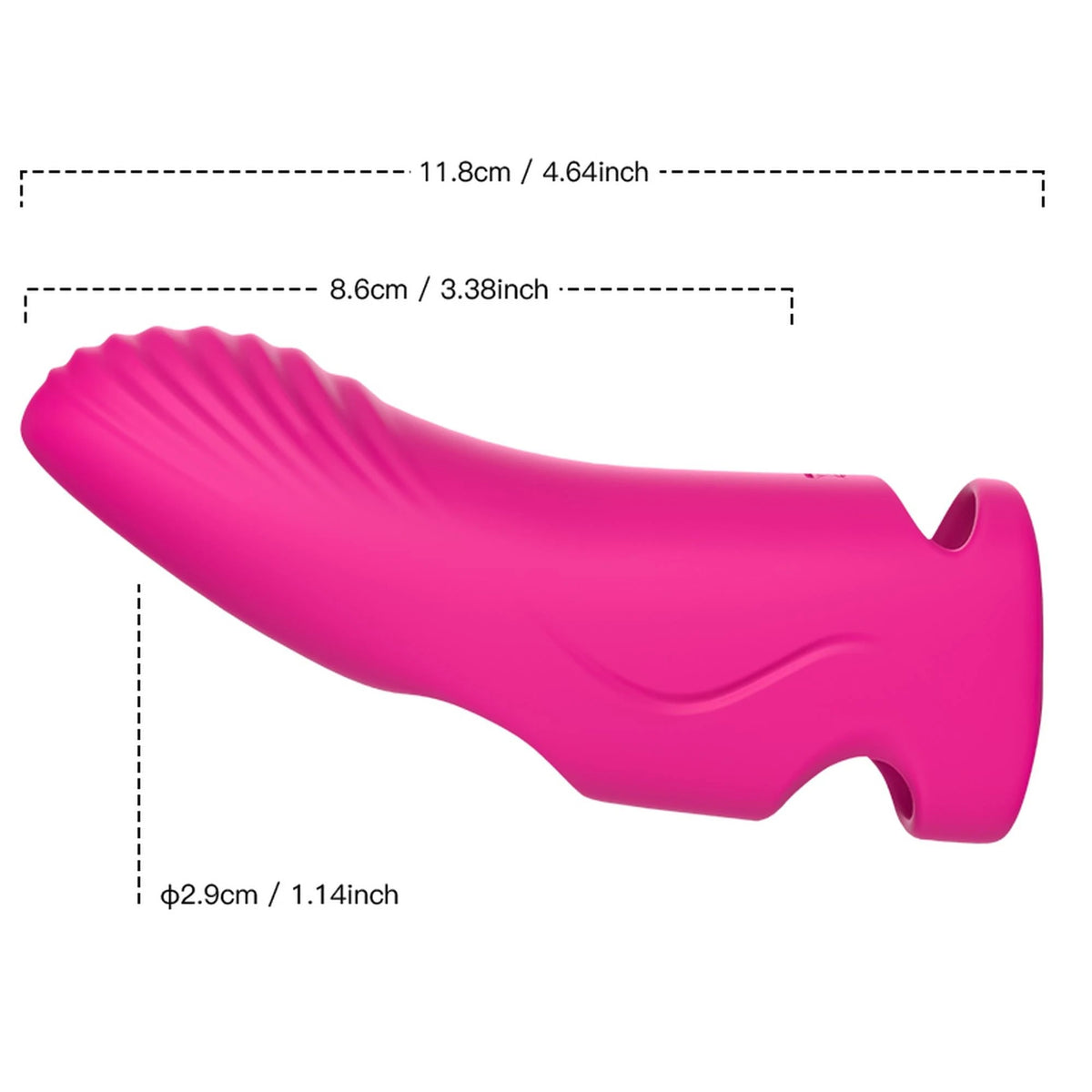 Vibromasseur pour doigt Aurora 9 fonctions – avec télécommande, rechargeable, fuchsia | Favorites
