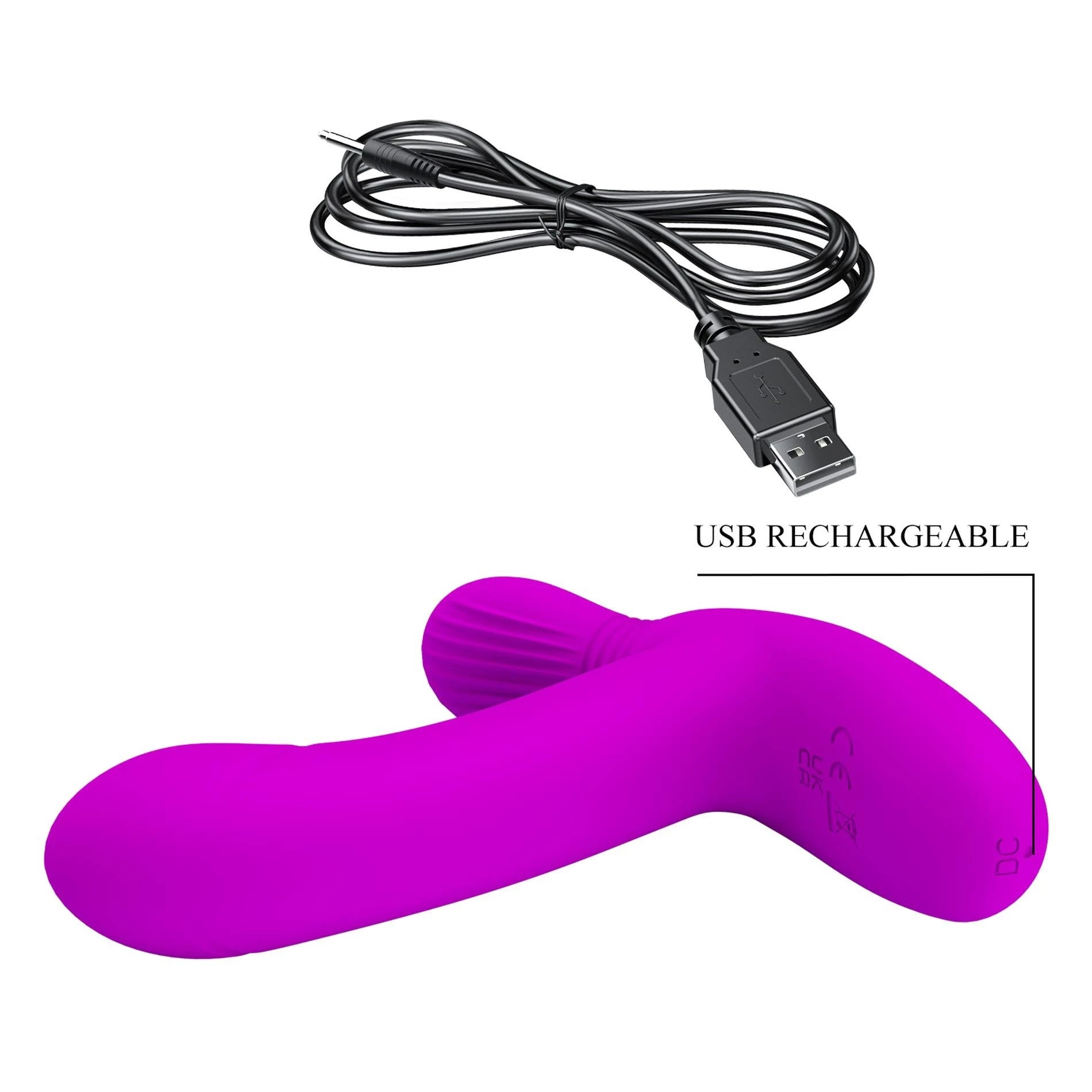 PRETTY LOVE - Geri Purple, 12 fonctions de vibration, 3 réglages de léchage, Télécommande sans fil