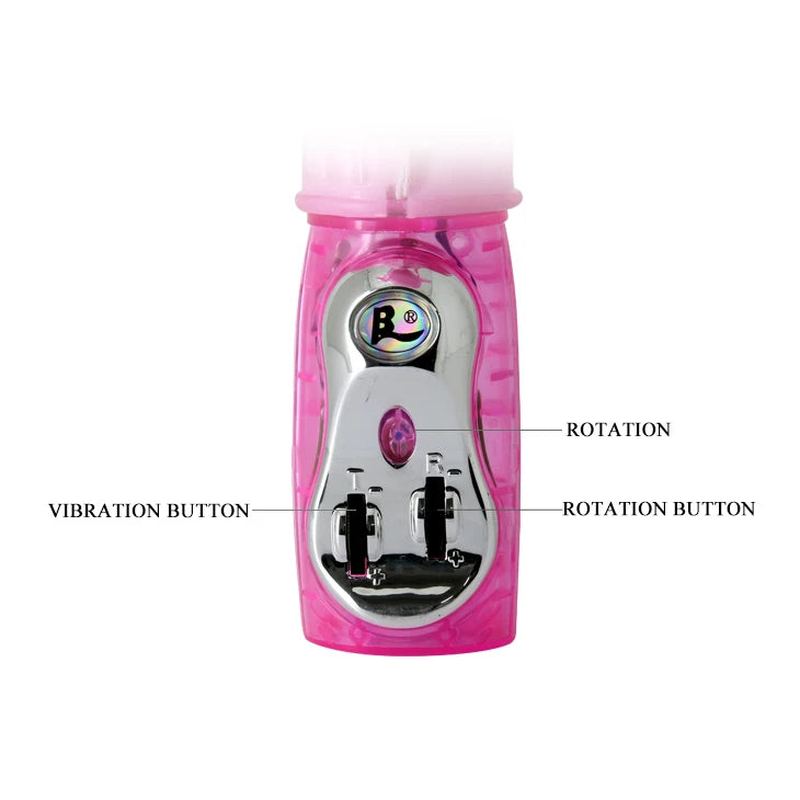 Vibrador rabbit – rotatorio, rosa BW-020033 | Baile