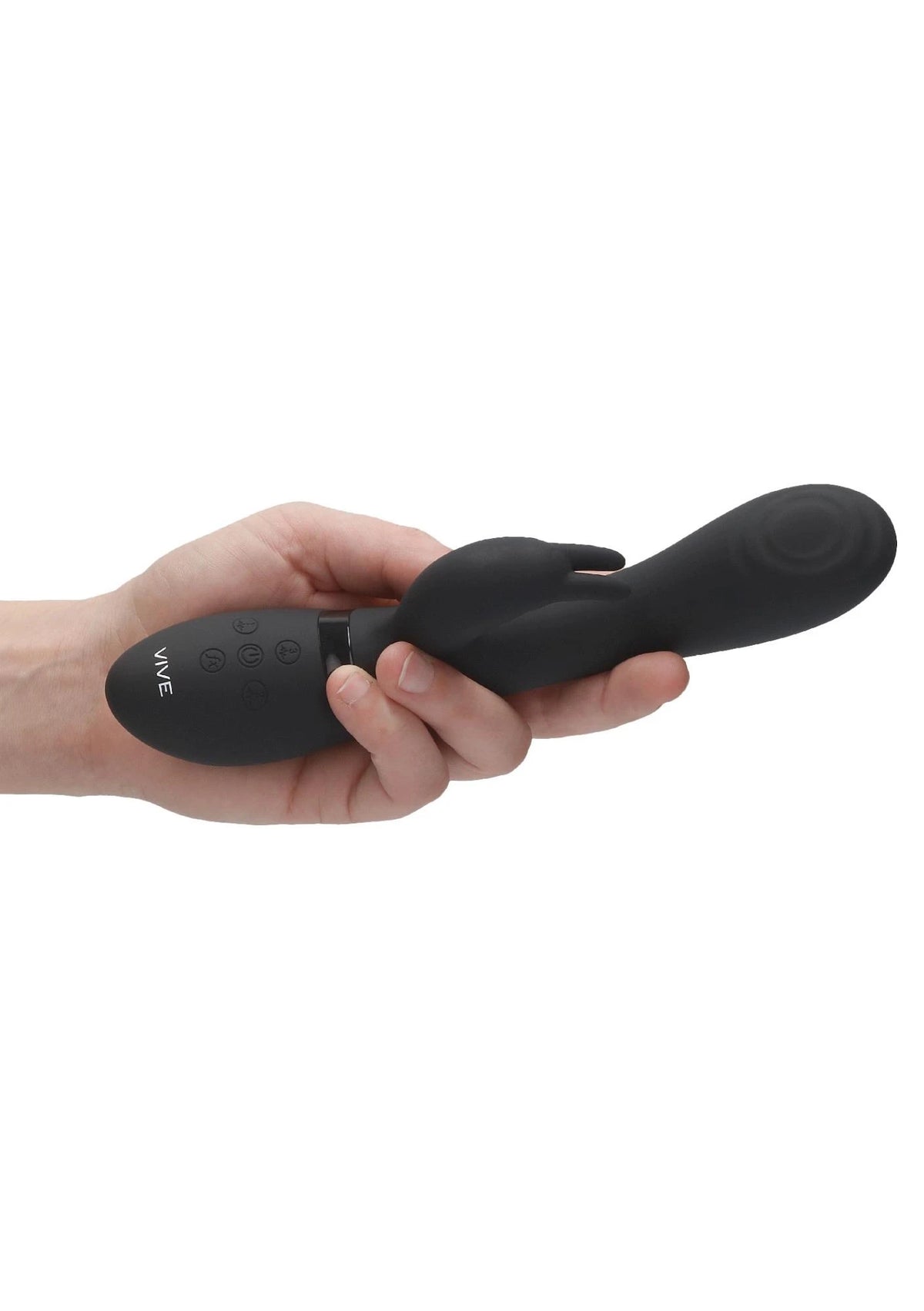 Vibromasseur rabbit Cato Pulse 10 fonctions – noir | Shots Toys