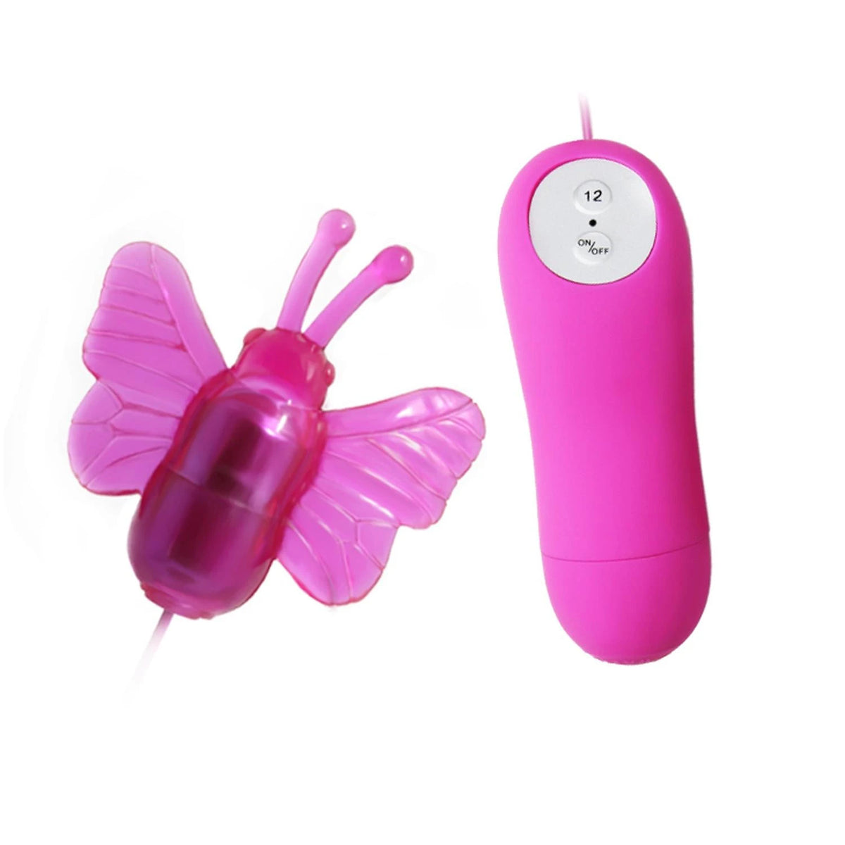Mini-Vibrator Cute 12 Funktionen – mit Fernbedienung, fuchsia BI-014198 | Baile