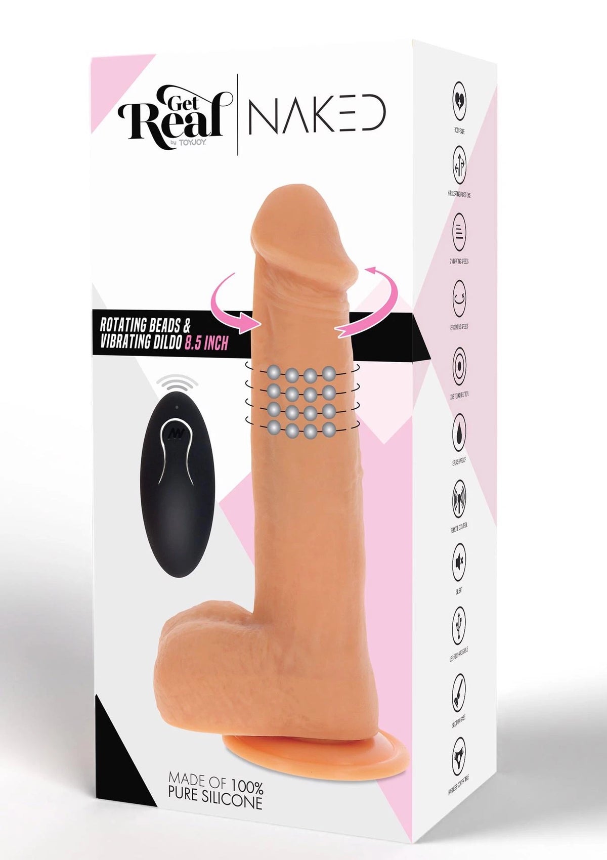 Vibratore realistico tone – con ventosa, rotante, nude | ToyJoy