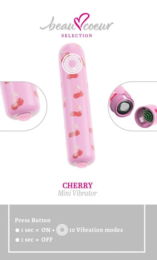 Mini vibratore Cherry 8.7 cm – rosa | beau coeur