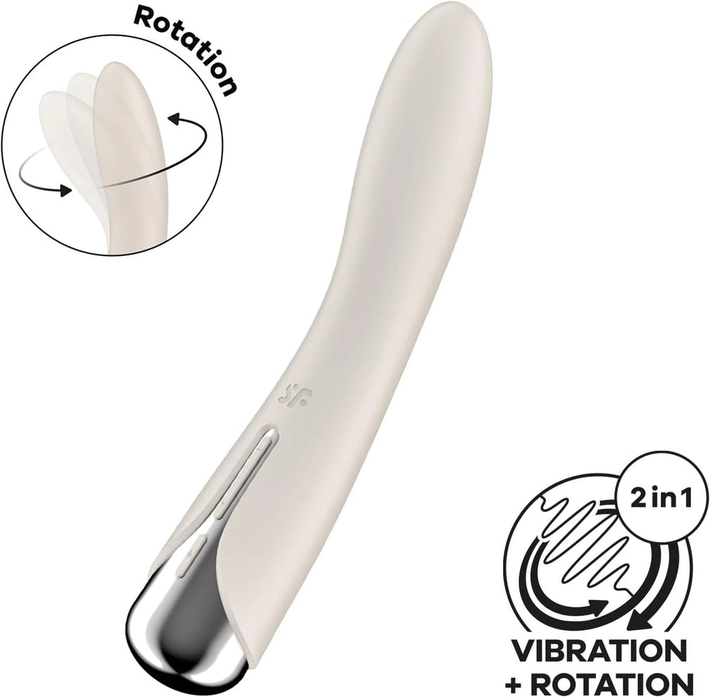 Vibratore punto G Spinning 5 velocità – ricaricabile, bianco | Satisfyer