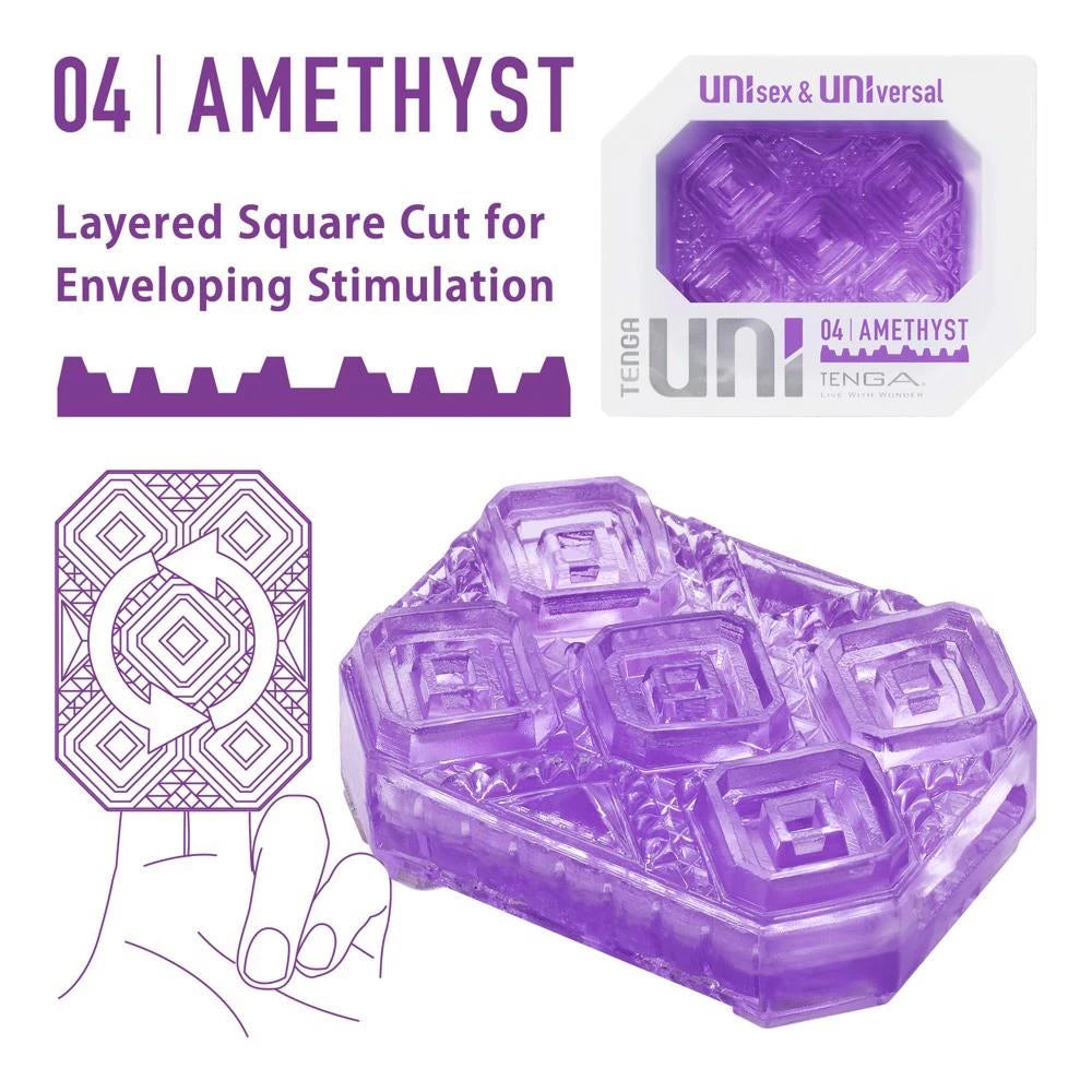 Masturbatore Uni Amethyst – trasparente | Tenga