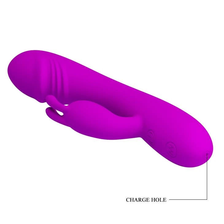 Vibromasseur rabbit Hunter 30 fonctions – rechargeable, fuchsia | Pretty Love