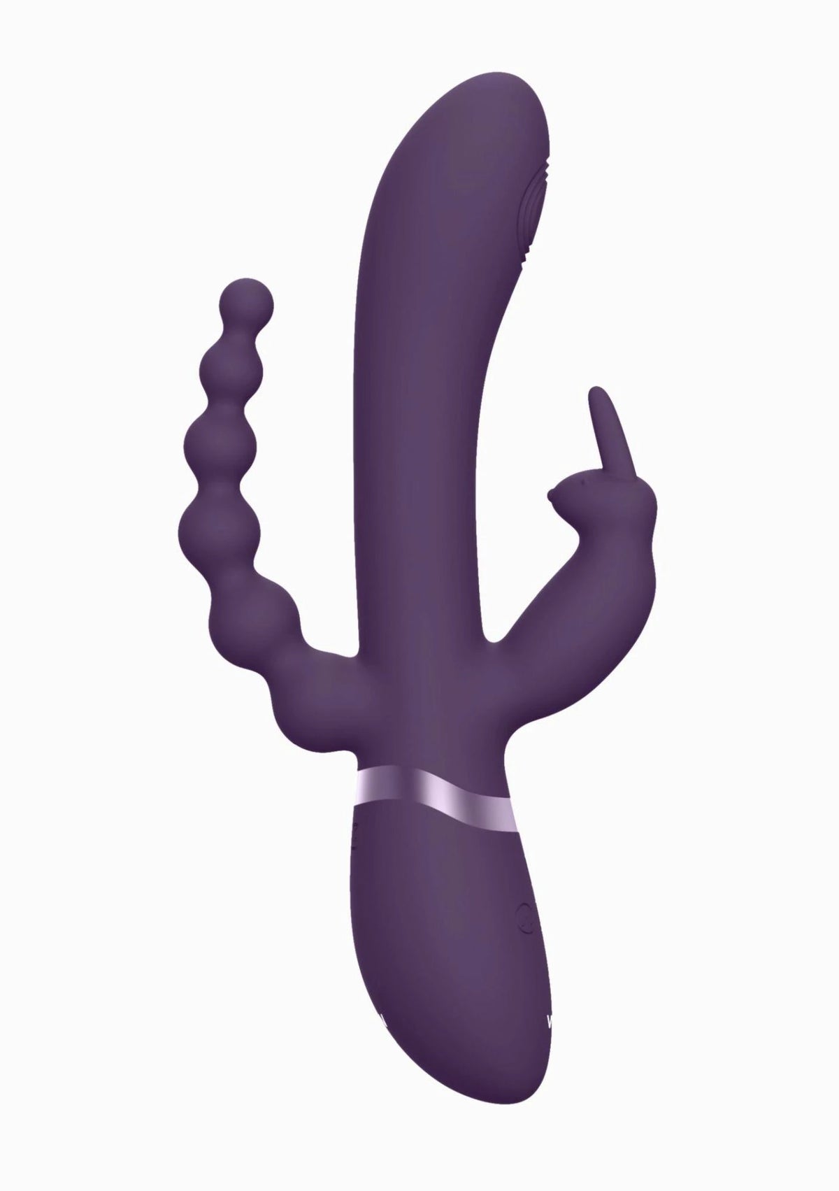 Vibromasseur rabbit Rini Pulse Wave Penetration 10 fonctions – double, violet | Vive
