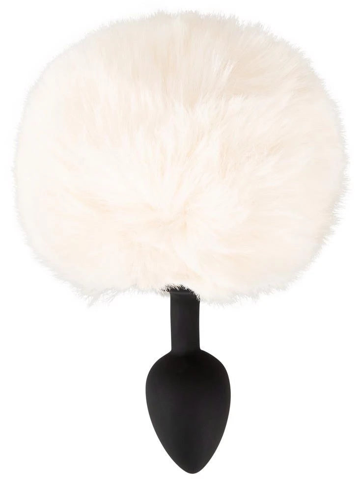 Butt plug fluffy tail 14.2 cm – white