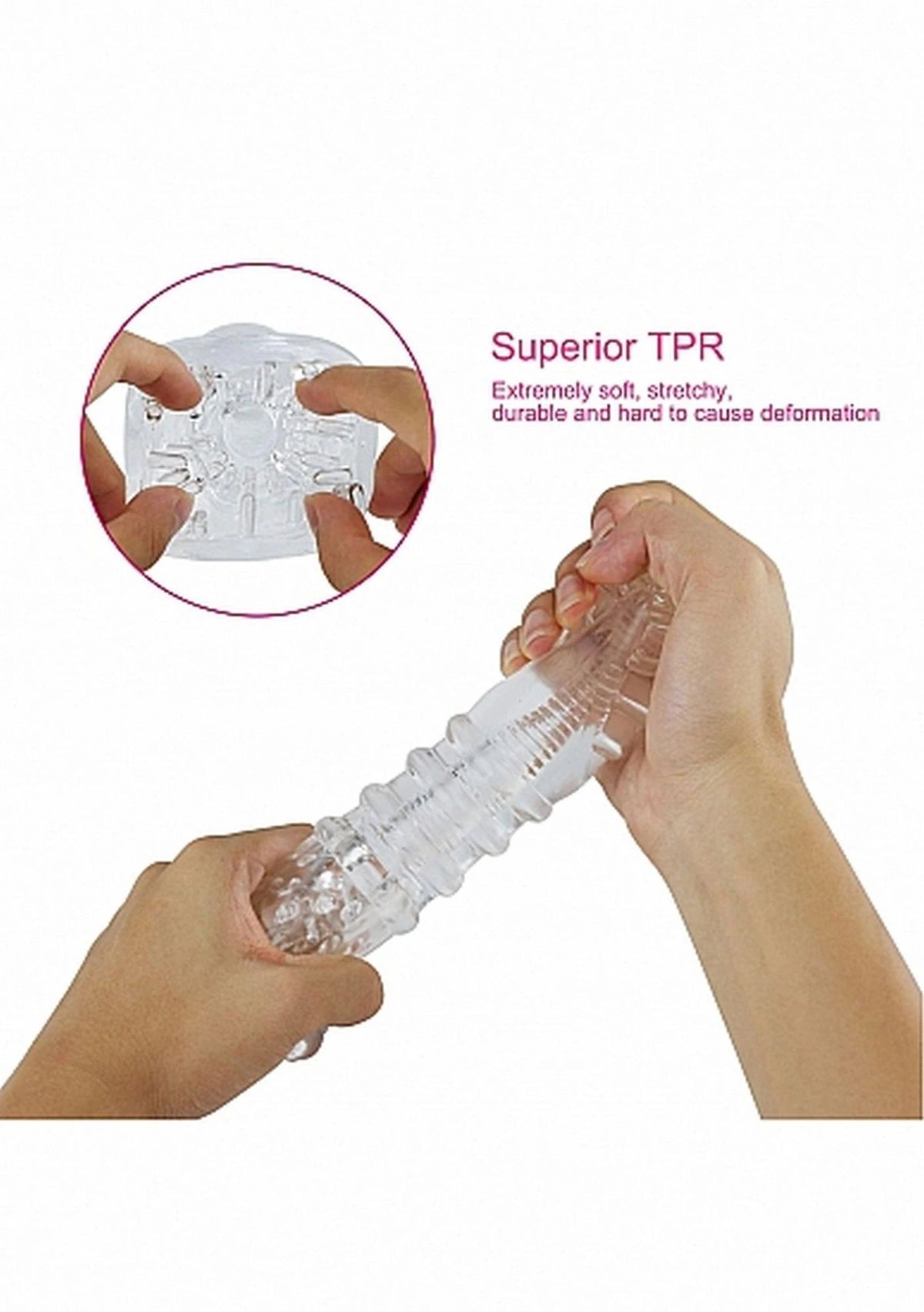 Masturbatore No.68 Stroker 14.2 cm – tascabile, trasparente | Sono