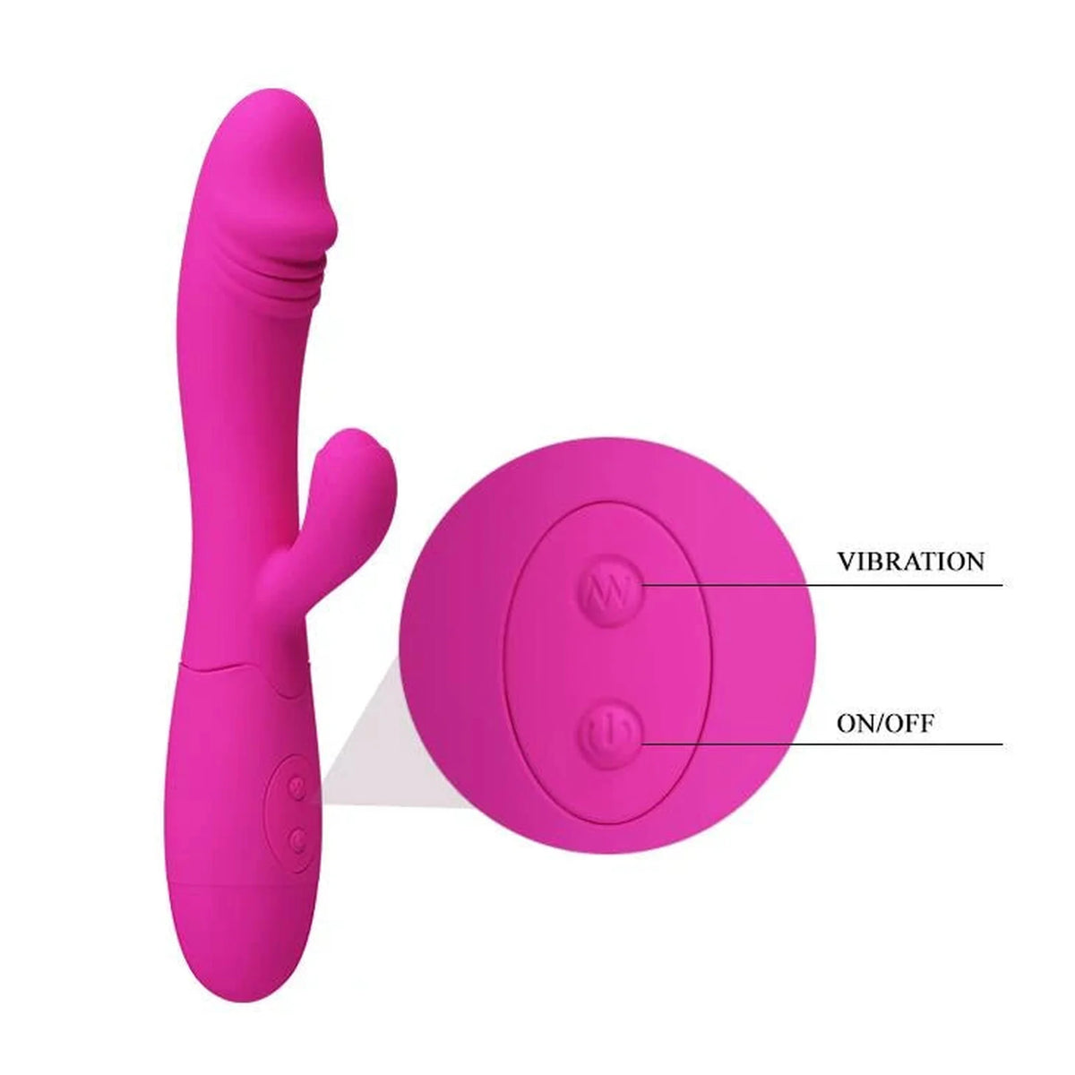 Vibrador punto G Snappy 30 funciones – recargable, fucsia | Pretty Love
