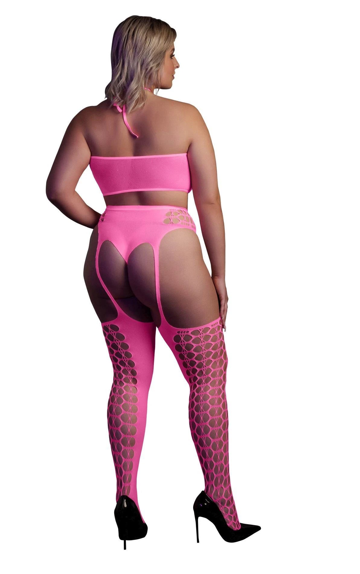 Meias Crop – tamanhos grandes, rosa OU836GPNOSX | Ouch!