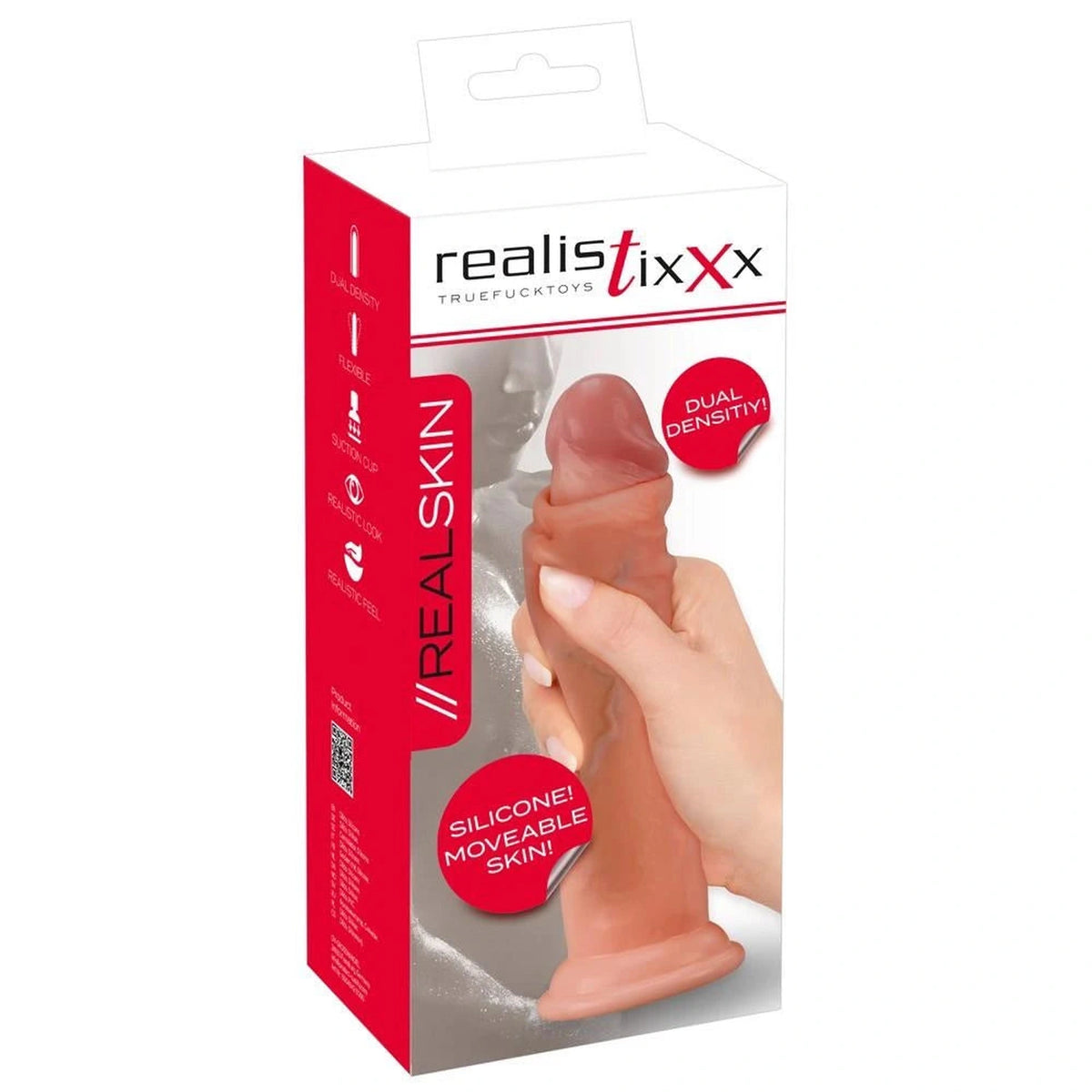 Realisztikus dildó 20.5 cm – tapadókorongos, testszínű | Realistixxx