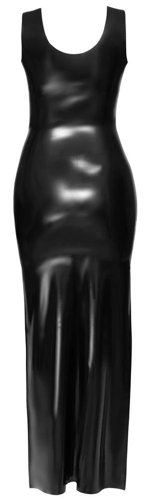 Kleid – aus Latex, lang, schwarz | Late X