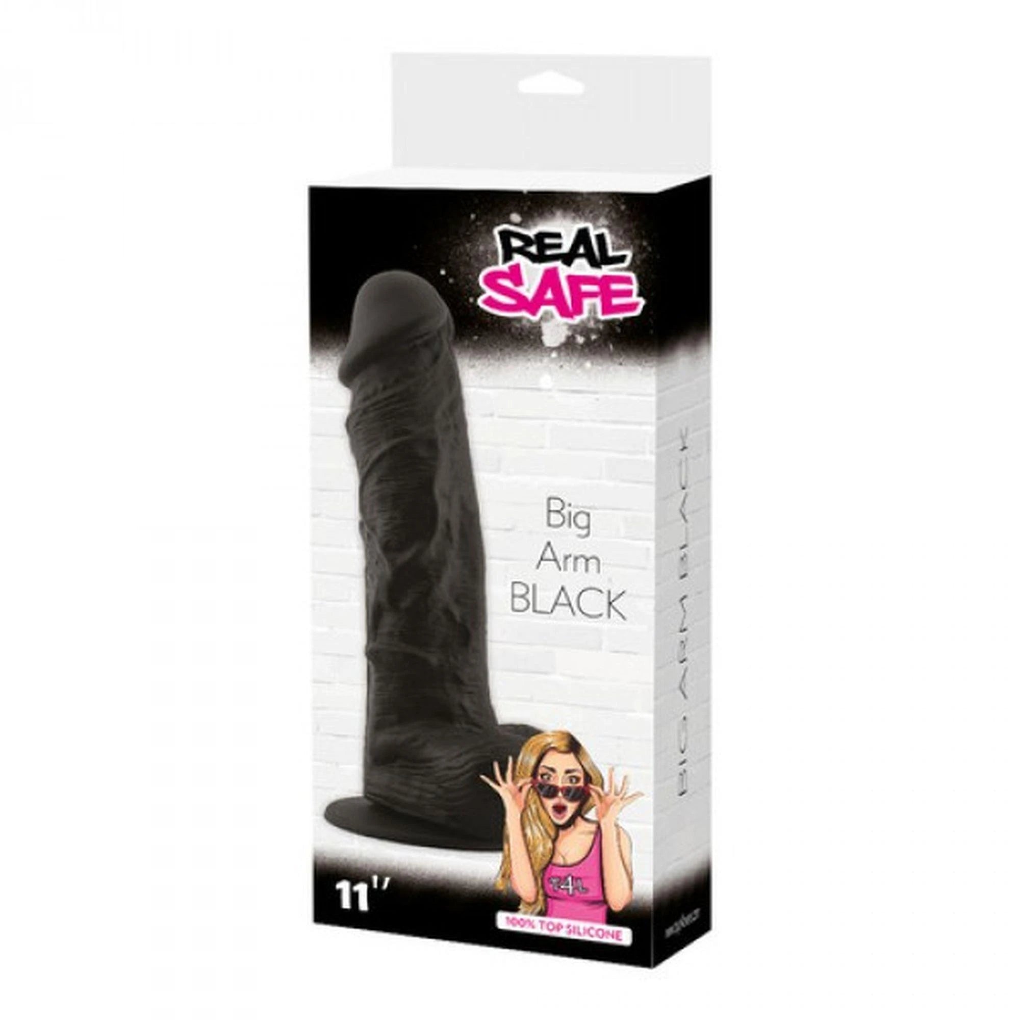 Dildo-Phallus réaliste sûr grande taille noir