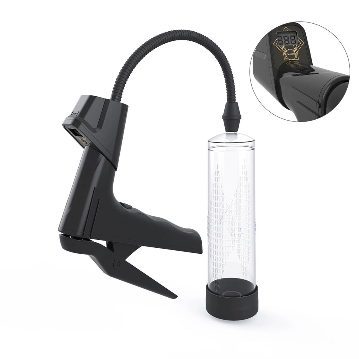 Pompe à pénis Manual digital display – transparente 60-00054 | Favorites