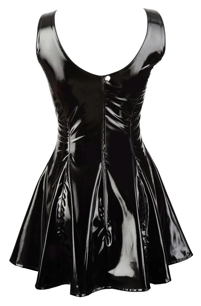 Dress – wetlook, zip, black 28510591042 | Black Level