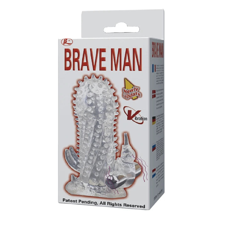 Guaina per il pene Brave – vibrante, trasparente BI-026205 | Baile