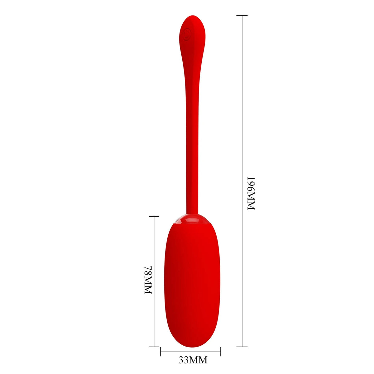 Ovetto vibrante Julius 12 funzioni – ricaricabile, rosso | Pretty Love