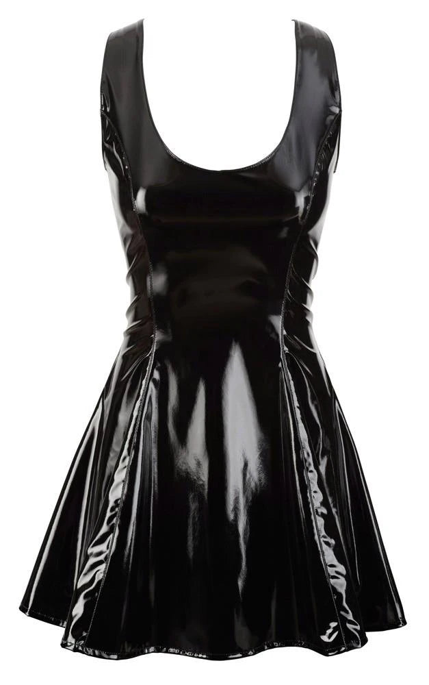 Dress – wetlook, zip, black 28510591042 | Black Level