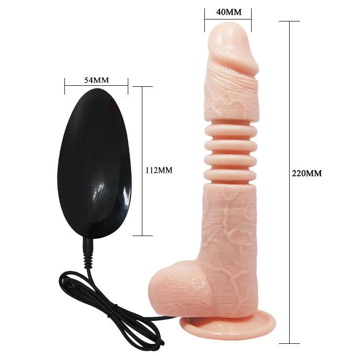 Vibratore realistico Thunder – con telecomando, in cyberskin, nude | Baile