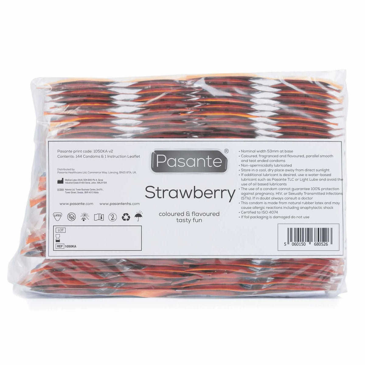 Preservativi Strawberry Crush Bulk Packs 144 – aromatizzato | Pasante