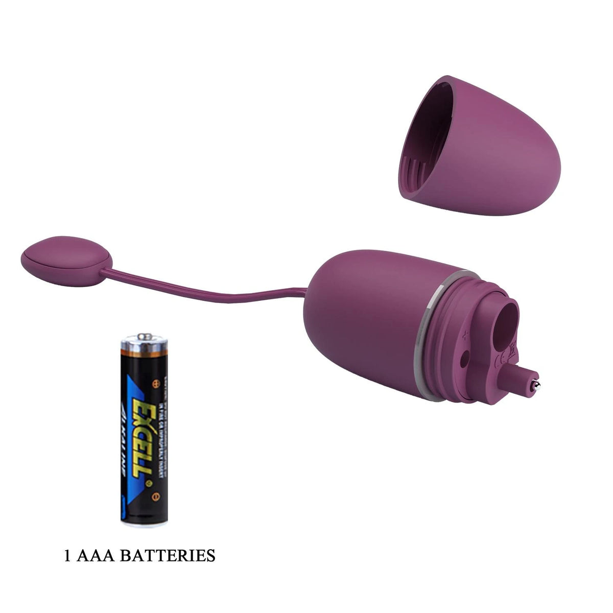 Vibrating egg Nymph Mobile distance AAA 12 functions – app-controlled, rechargeable, plum | Pretty Love