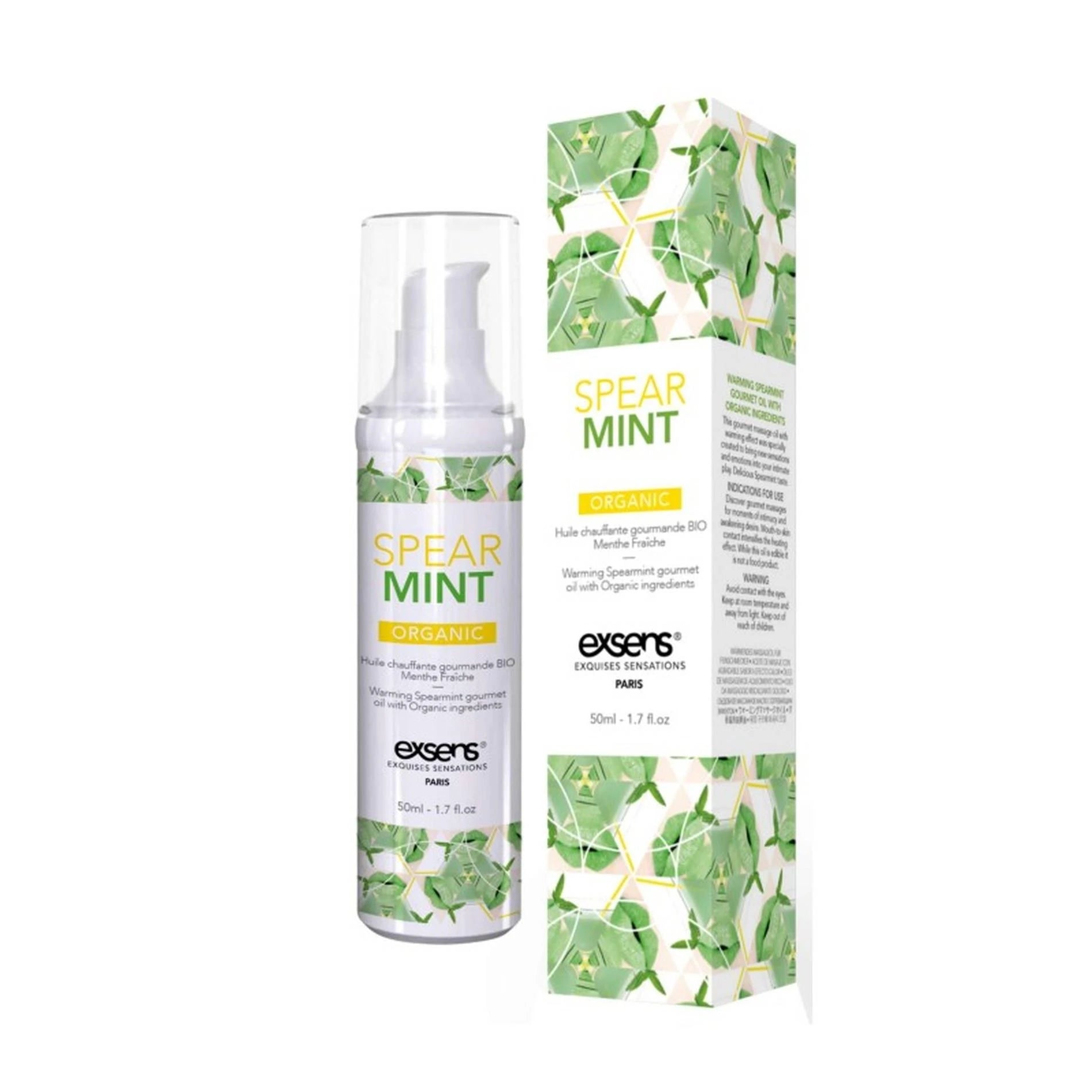 Huile de massage gourmande chauffante BIO à la menthe verte 50 ml