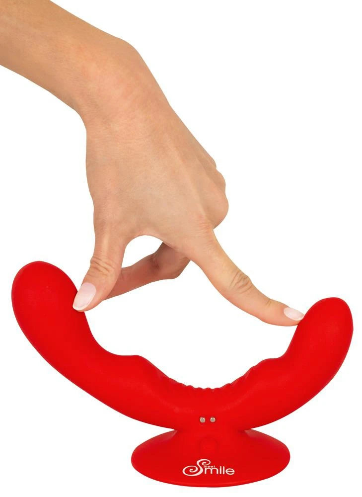 Vibrador especial 9 funções – recarregável, duplo, vermelho | Sweet Smile