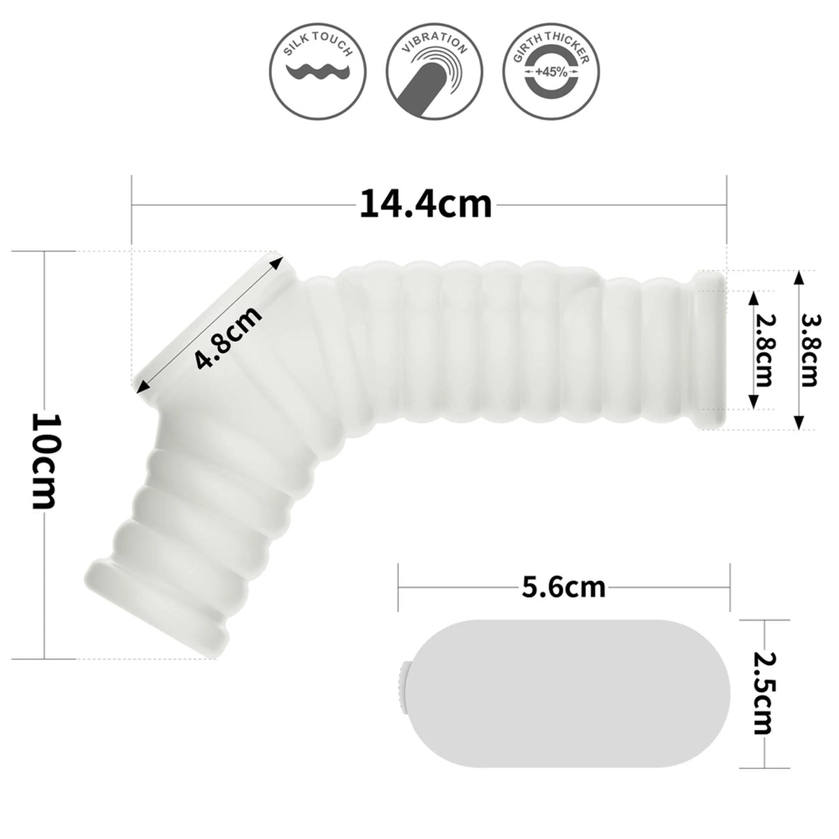 Anillo para el pene Wave Knights Scrotum – vibrador, blanco | Lovetoy