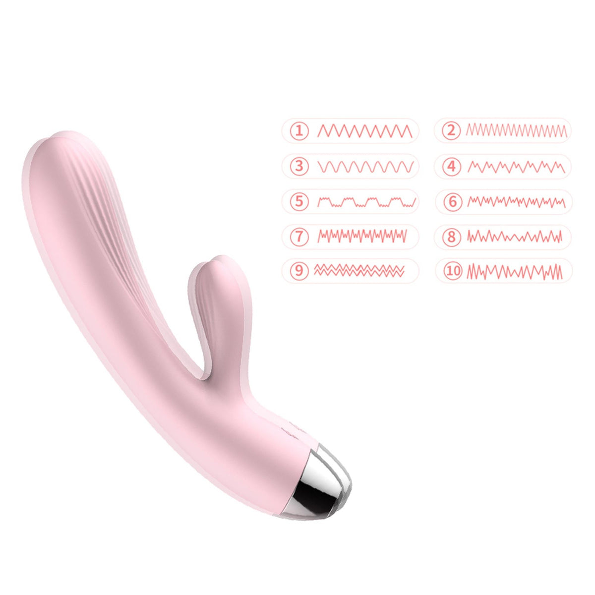 Vibromasseur rabbit 10 fonctions – rechargeable, chauffant, rose | Favorites