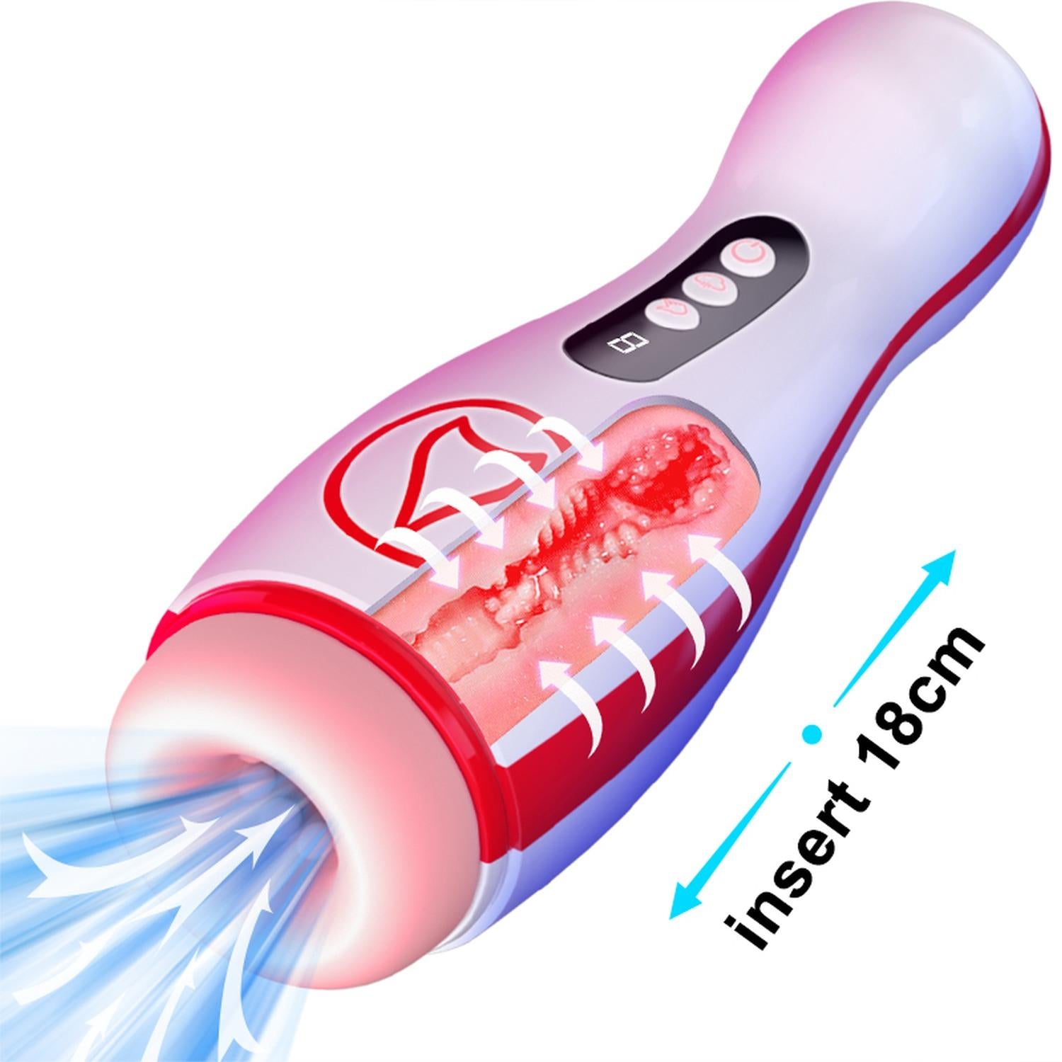 Masturbateur - Godet de masturbation vibrant, 7 puissances d'aspiration, 7 modes de vibration