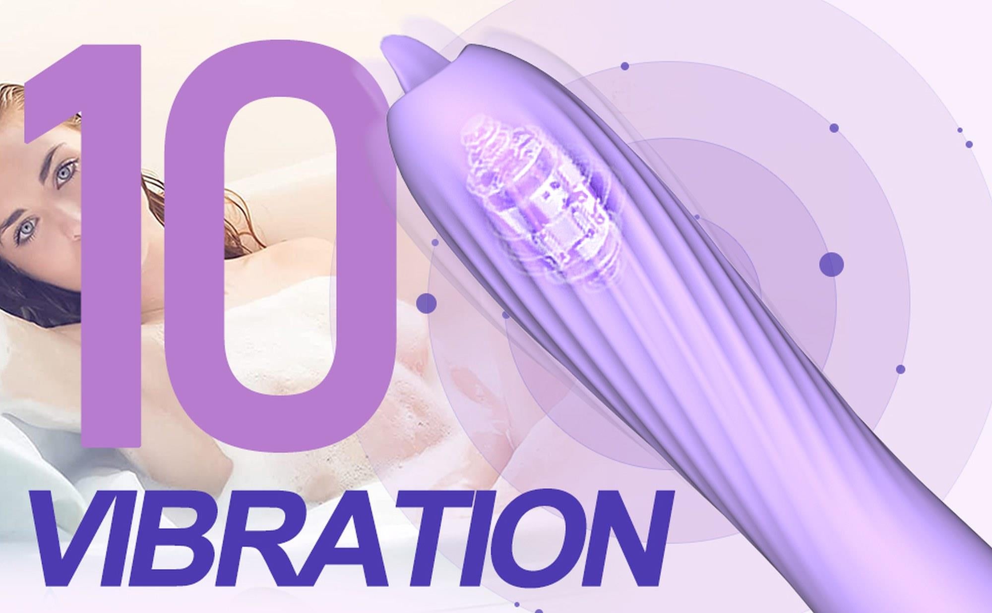 Wibrator-Silicone Vibrator USB, 10 vibration modes, Heating
