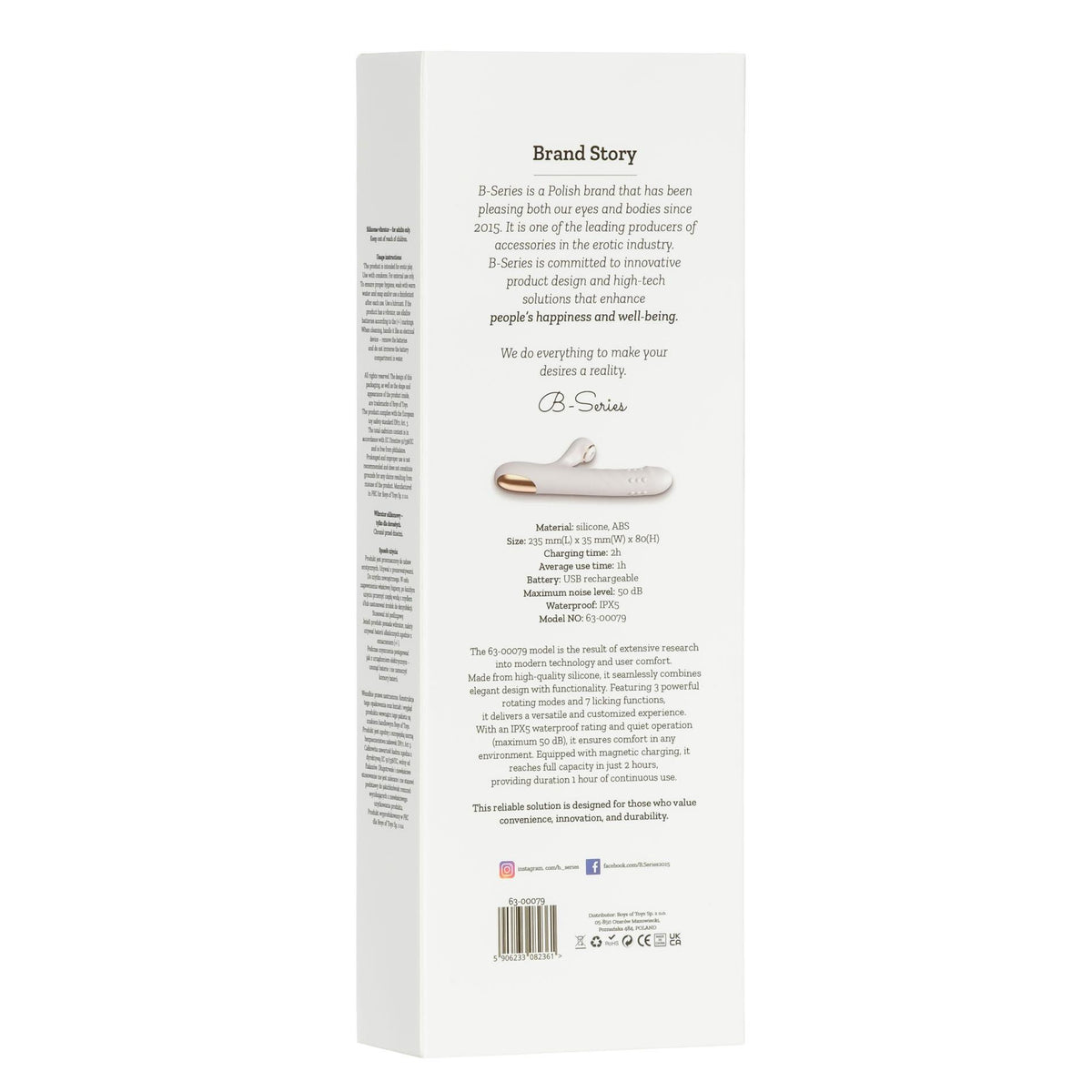 Clitoral stimulator licking 3 functions – rechargeable, rotating, white | Favorites