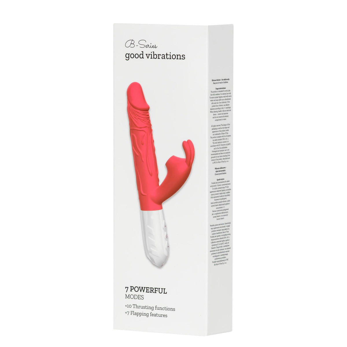 Estimulador de clitóris Flapping 7 funções – recarregável, com impulso, vermelho | Favorites